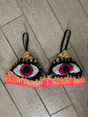 Discount Universe Sequin Eye Bikini Top
